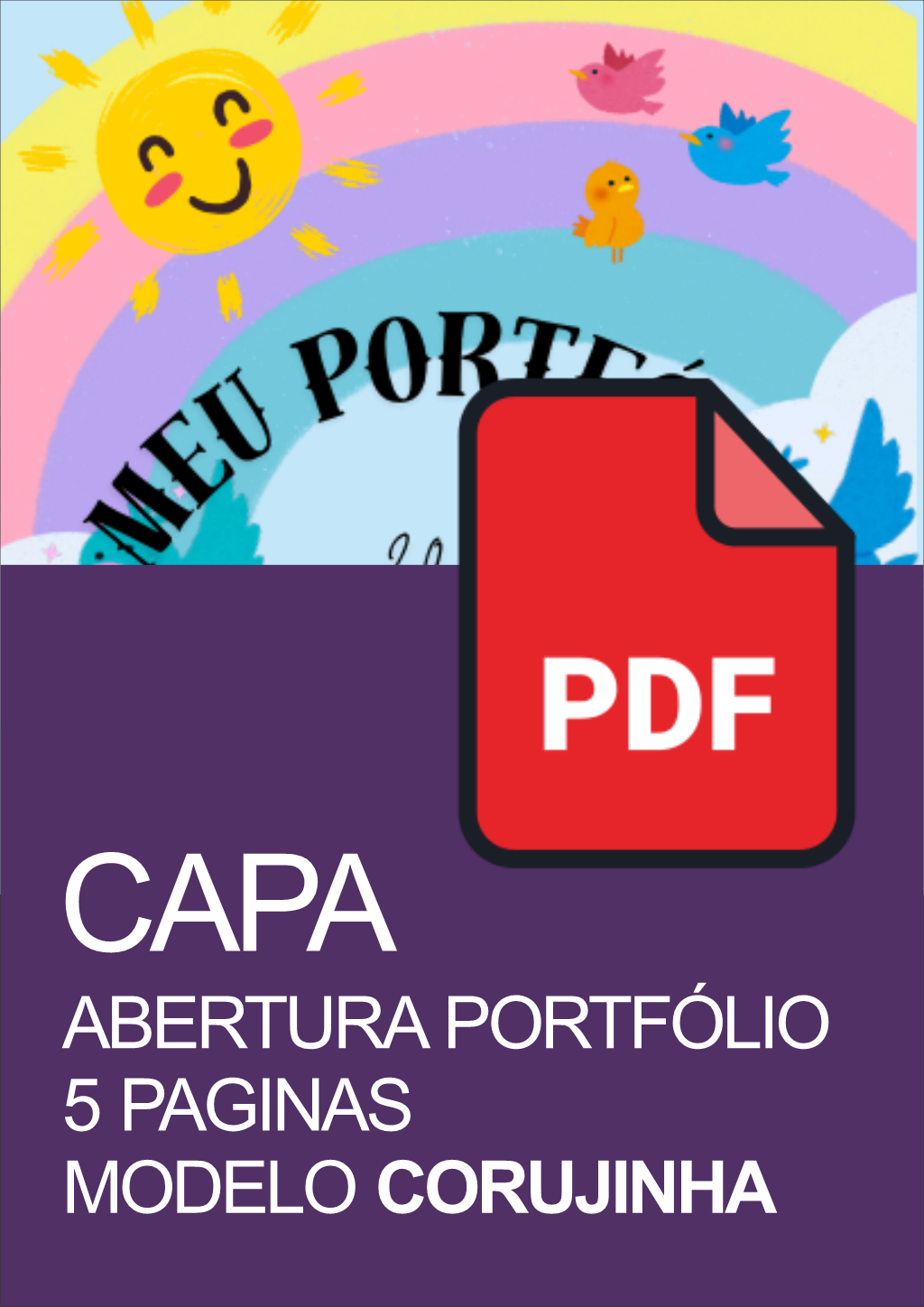 CAPA 01 - ABERTURA PORTFÓLIO 5 PAGINAS MODELO CORUJINHA