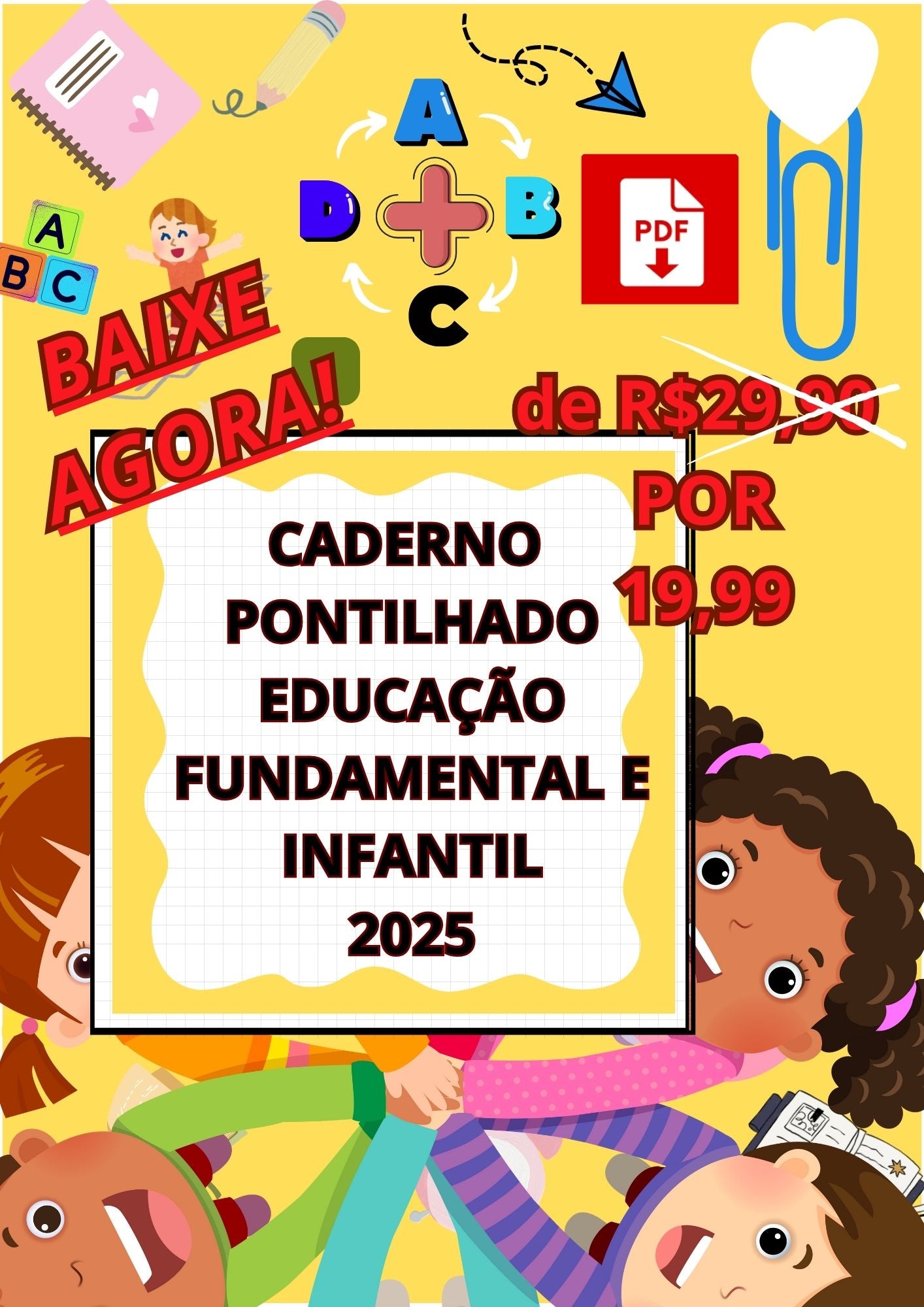18. PROMOÇÃO CADERNO PONTILHADO FUNDAMENTAL E INFANTIL